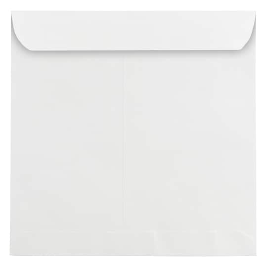 JAM Paper 13.5" Large White Square Invitation Envelopes